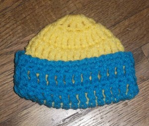 yellow infant hat