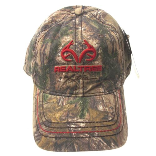 Realtree Xtra Camo Baseball Cap Hat Red Antler Logo Stretch Fit L XL Camouflage - Picture 1 of 3