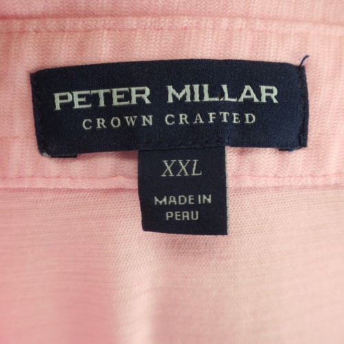 Peter Millar Crown Crafted Polo Shirt Mens 2XL XXL Pink Pima Cotton - Picture 6 of 7