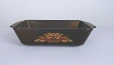 Vintage Glass Loaf Pan Baking Dish Wheat Pattern Oven-Proof Made in USA 5 x 9
