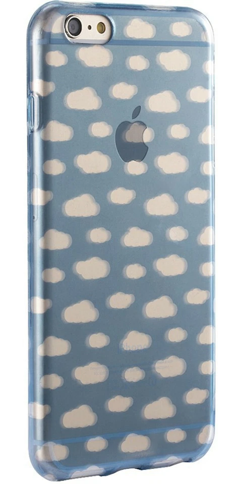 全新 Dynex 软壳 TPU 保护壳 适用于 iPhone 6+ / 6s Plus 蓝色 带白色 Clouds Sky — 第 2/4 张图片