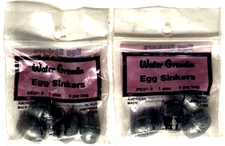 2 PACKS Water Gremlin PEG-6 Size 1 Egg Sinker 4-Count Package