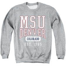 Metro State Adult Crewneck Sweatshirt Founded Date, Athletic Heather, S-3XL