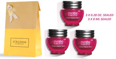 3 PC L'Occitane En Provence PIVOINE SUBLIME Perfecting Cream 0.28 oz X 3 SEALED