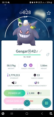 Shiny Gengar ( Trick Or Treat ) Pokemon Tr@de Go