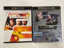 FAST & FURIOUS 5 e 8 - 2 film - 4K ultra hd + blu ray - nuovi - italiano