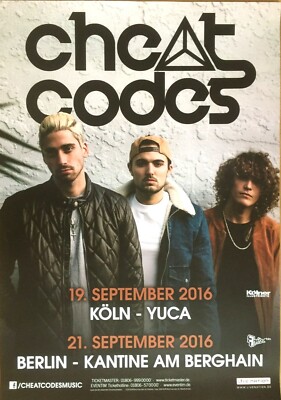 CHEAT CODES 2016 TOUR - orig. Concert Poster - Konzert Plakat - DIN A1