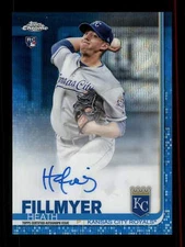 2019 TOPPS CHROME HEATH FILLMYER ROOKIE BLUE WAVE REFRACTOR AUTO /150 