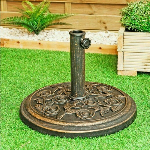 9kg Outdoor Garden Parasol Base Stand Cast Iron Patio Umbrella Holder