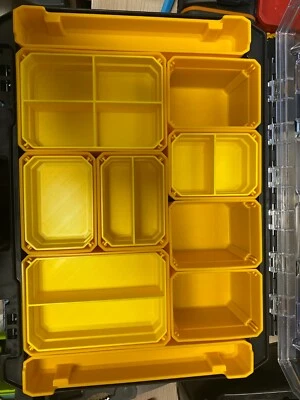 DEWALT TSTAK / DEEP PRO / STANLEY FATMAX ORGANISER HALF HEIGHT NESTING BINS