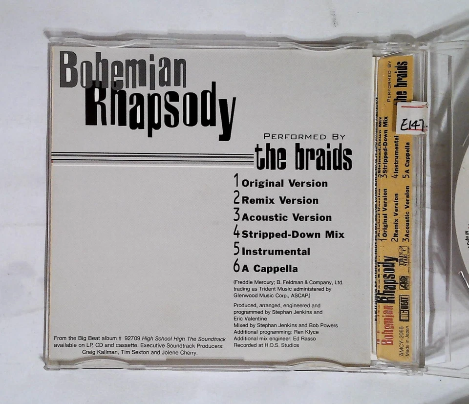 The Braids – Bohemian Rhapsody AMCY-2066 JAPAN CD, Single Foto 3 de 3