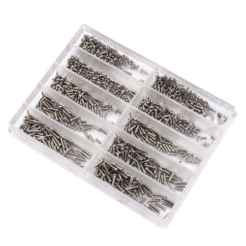 1000pcs Jeweller Watchmakers Tap &Die Micro Screw Plate Set 1.6mm-5.5mm Steel