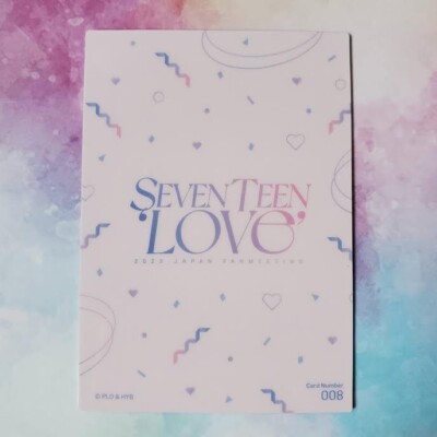 SEVENTEEN LOVE 2023 JAPAN FAN MEETING Photo card Official