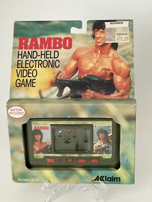 ACCLAIM RAMBO HAND HELD ELECTRONIC GAME CIB RARE GREAT CONDITION mip mib video