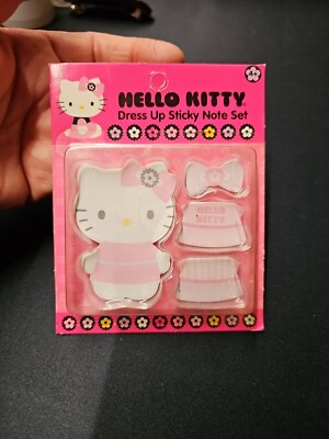 Hello Kitty Pink Dress Up Sticky Notes New