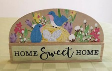 HOME SWEET HOME Standing Sign MDF Wood Metal NEW Colorful 
