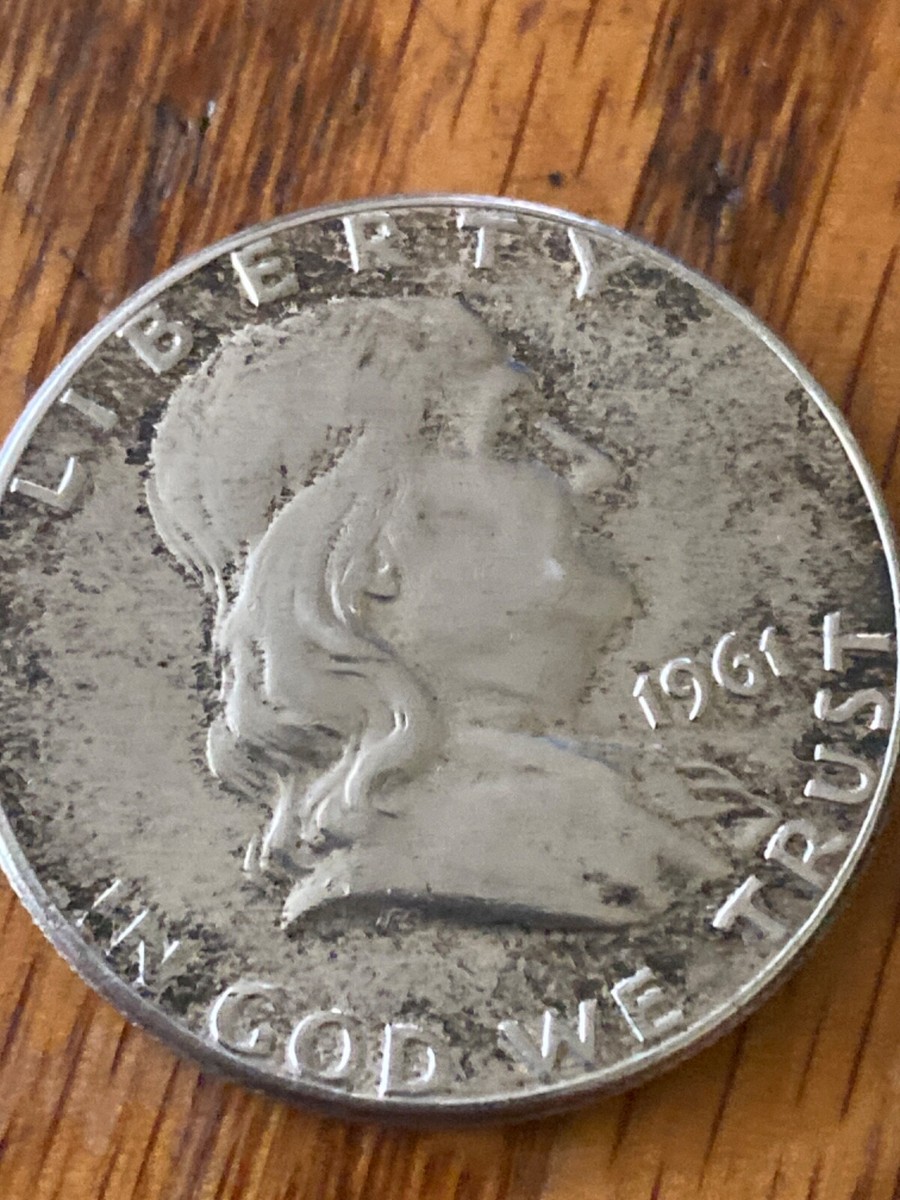 1961 US Benjamin Franklin Proof Silver Half Dollar Coin No mint