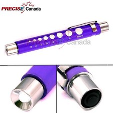 Pen Light, with Pupil Gauge for Nursing Medical PURPLE Reusable