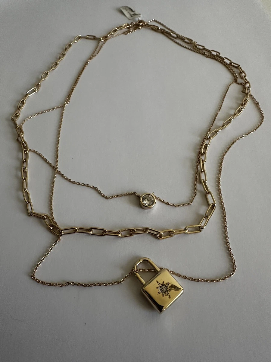 Shop Rubans Antique Gold Plated Layered Minimal Boho Necklace Online at  Rubans