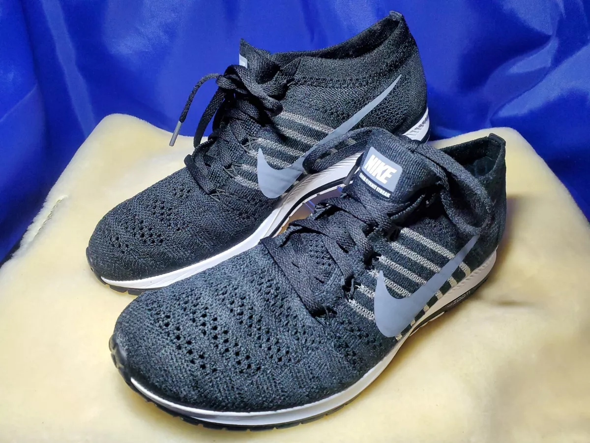 Nike Zoom Flyknit Streak Racing Black White Men's Size 9 US Athletic | eBay