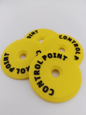Yellow Survey Road Marker Disc -  Compatible with Leica, Trimble