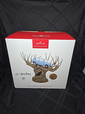 HALLMARK ~Keepsake ''Flying Ford Anglia in The Whomping Willow'' 2024 NEW IN BOX
