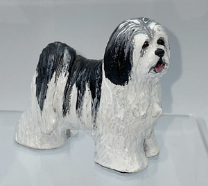 RON HEVENER SIGNED FIGURINE OF A TIBETAN TERRIER DOG