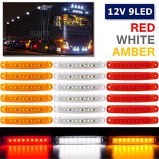 6X LED Side Marker Lights 12V Trailer Side Lamp Warning White Red Amber Van RV