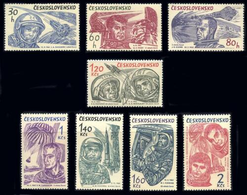 Czechoslovakia: 1964 Astronauts and Cosmonauts (1244-1240) MNH - Picture 1 of 1