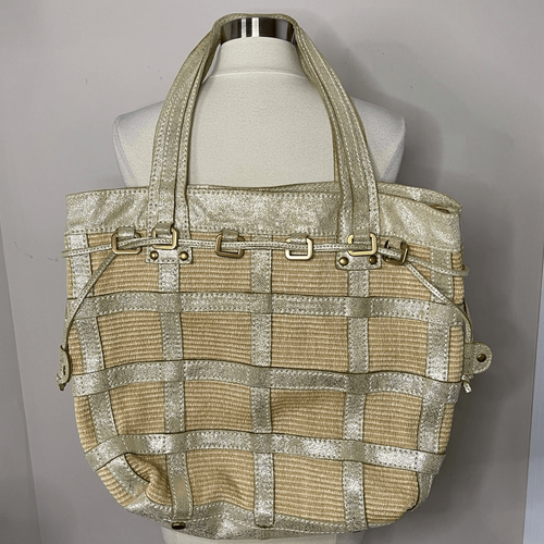 FOSSIL FIFTY-FOUR Gold Metallic Tote Shopper