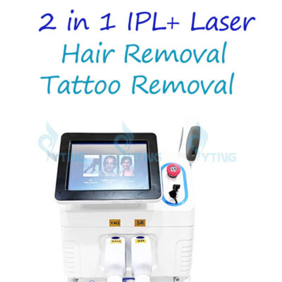 2 in 1 elight shr ipl skin rejuvenation machine nd yag laser tattoo removal spa