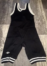 MATMAN WRESTLING SINGLET YOUTH SIZE SMALL BLACK BOYS