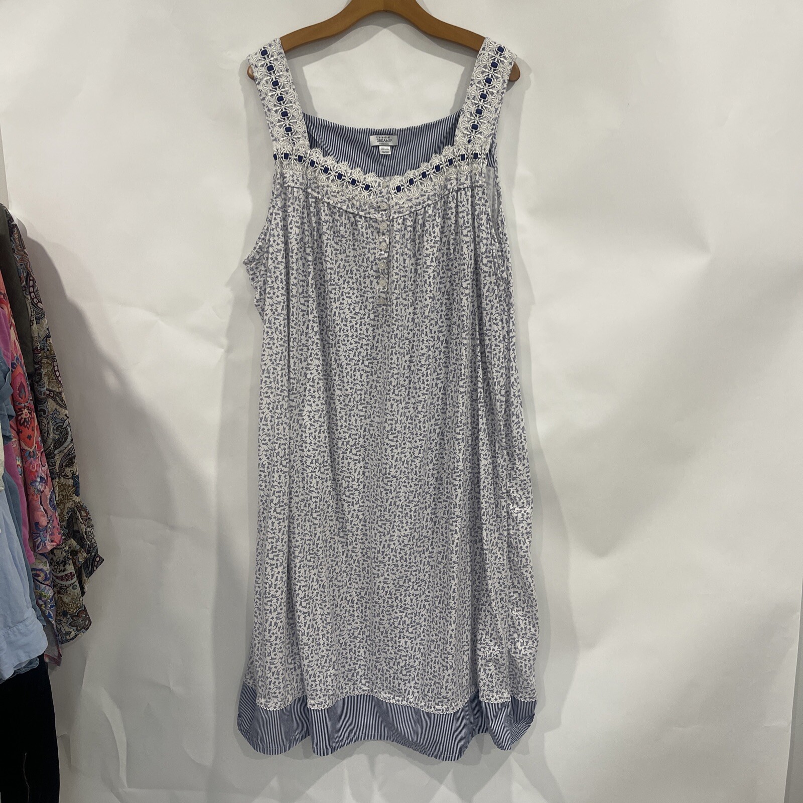 Celestial Dreams Nightgown Woman Plus 4x Sleeveless Tank MIDI