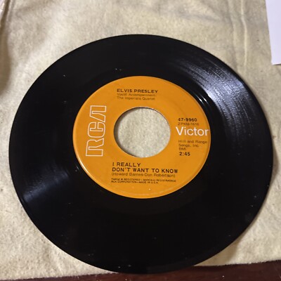 ELVIS PRESLEY - I Really Don't Want To Know   RCA 47-9960  7''  45 rpm   MINT+