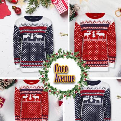 Ladies Christmas Jumper Womens Mens Unisex Knit Retro Novelty