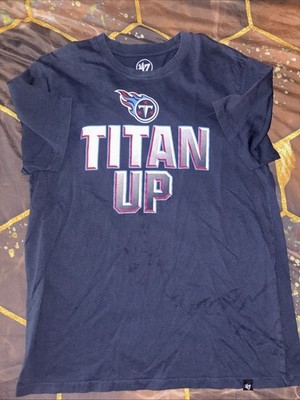 47 Brand Navy Tennessee Titans Tshirt Titan Up Graphic Size M (NWOT)
