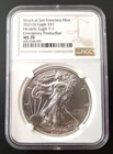 2021 US SILVER EAGLE T-1 ~ NGC MS 70 ~ EMERGENCY PRODUCTION San Francisco Mint