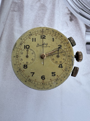 Breitling Cadette Chronograph Uhrwerk Venus Cal 188 funktioniert nicht für Teile