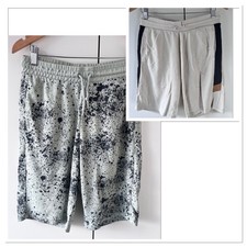 H&M Jungen Jersey Sweat Shorts 2 x Paar Alter 14 Jahre Kordelzug creme grau