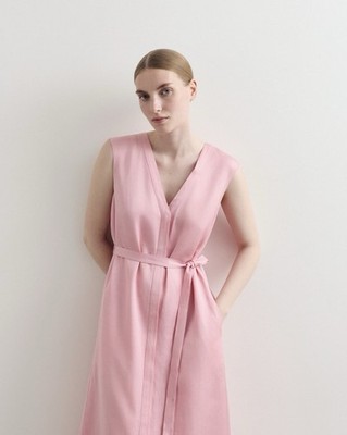 Jaeger V Neck MIDI Column Dress Size 14 (42 EUR). New With Tags. RRP £135