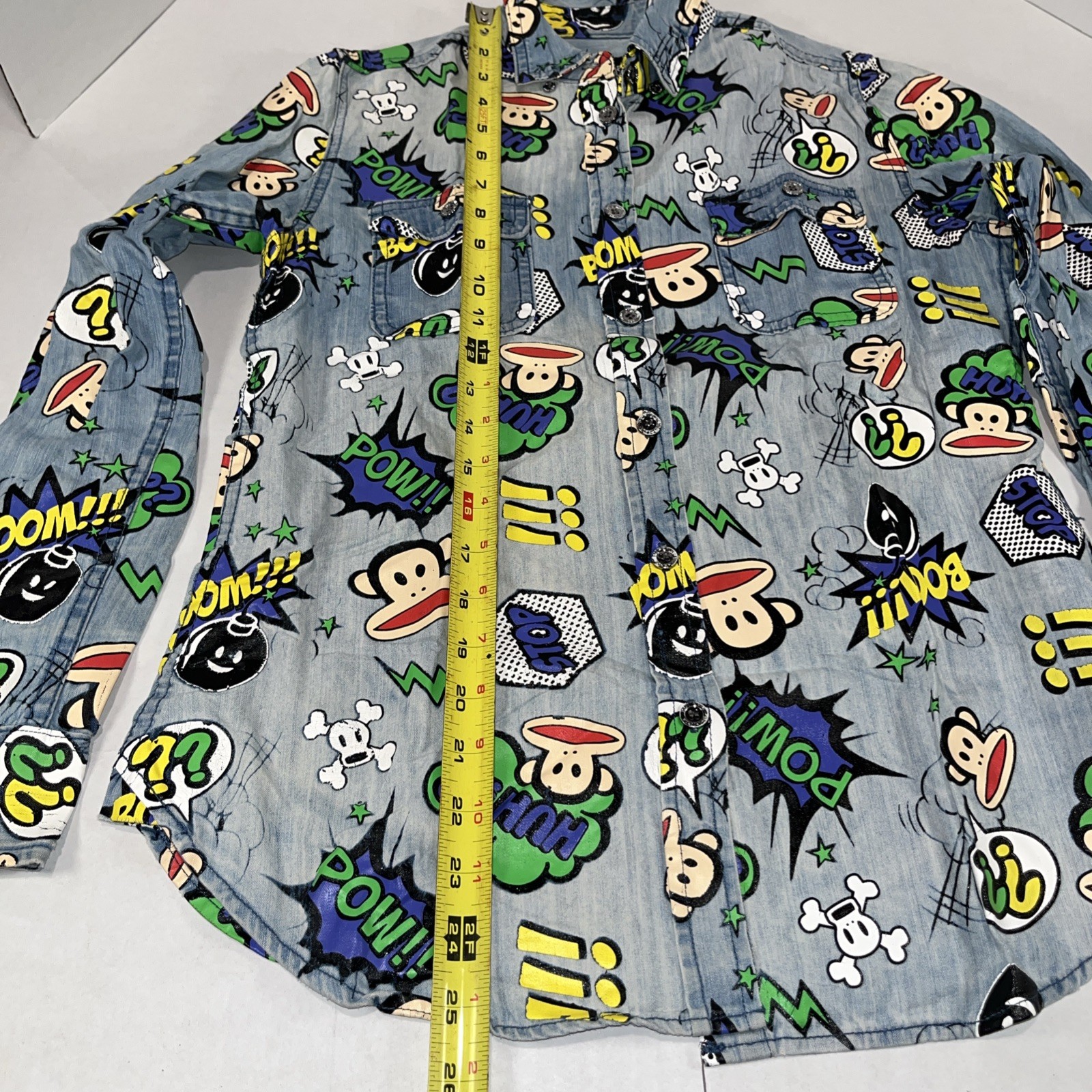 Paul Frank Julius Monkey Comic Print Button Up Sh… - image 7