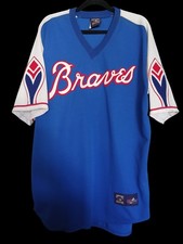 Vintage Majestic Cooperstown Atlanta Braves Blue Jersey Men's Size XLarge (XL)