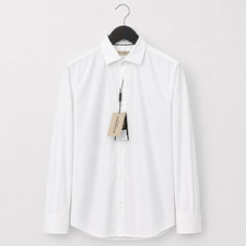 Men Burberry Dress Shirt White French Cuff Spread Collar Size 39 15.5
