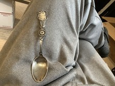 Vntg Kansas Sterling Silver spoon w/ sunflower, Corn,  Plowing