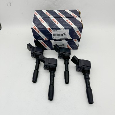 4x 06H905110L Ignition Coils 0986221072 For Bosch Volkswagen Audi Porsche 13-22