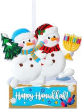 Jetec 2025 Hanukkah Snowman Tree Ornament Jewish Chanukah Gifts Christmas Tree O