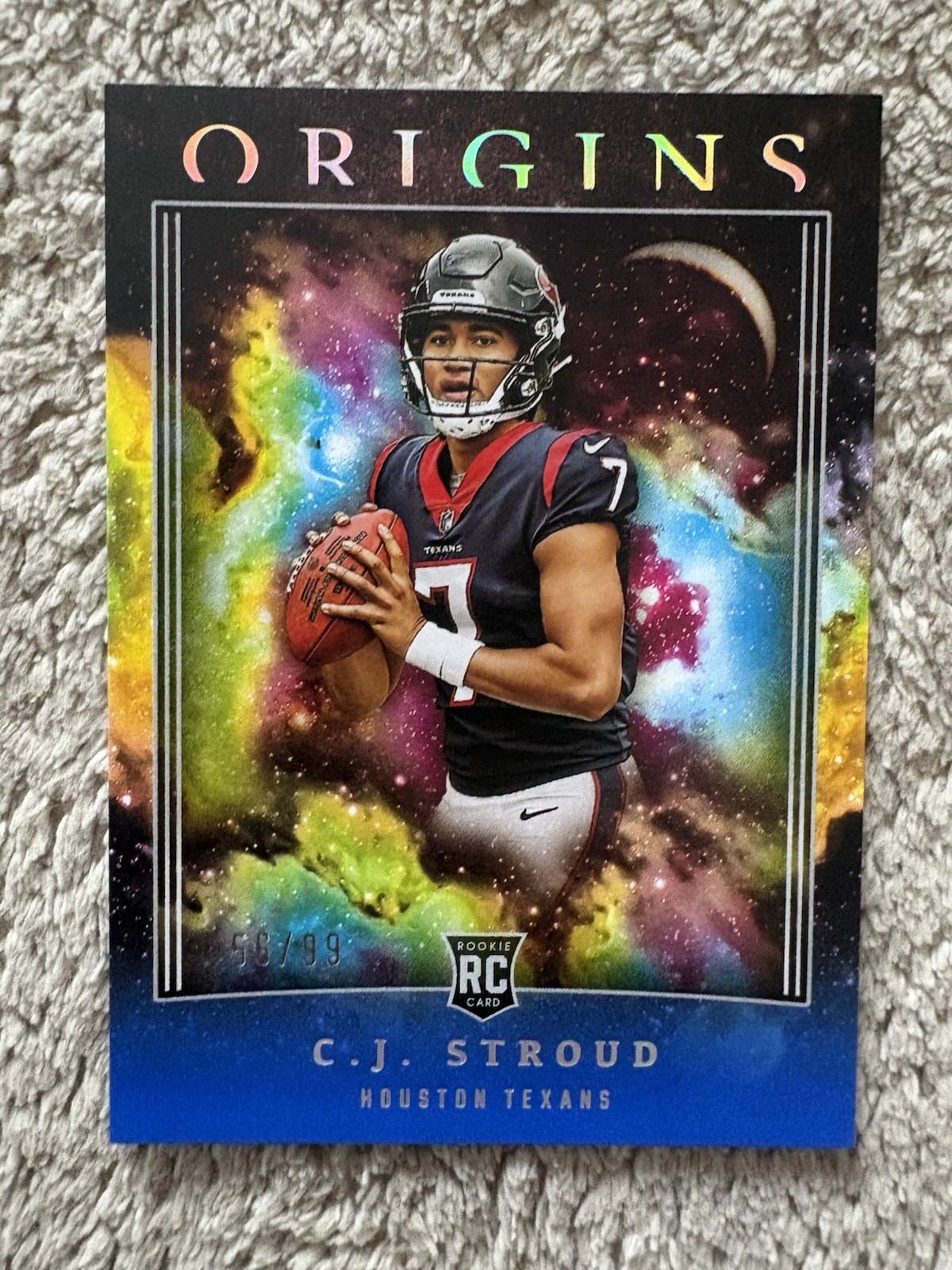 C.J. STROUD CJ 2023 Panini Origins RC Rookie Blue /99 #103 Ohio State Texans
