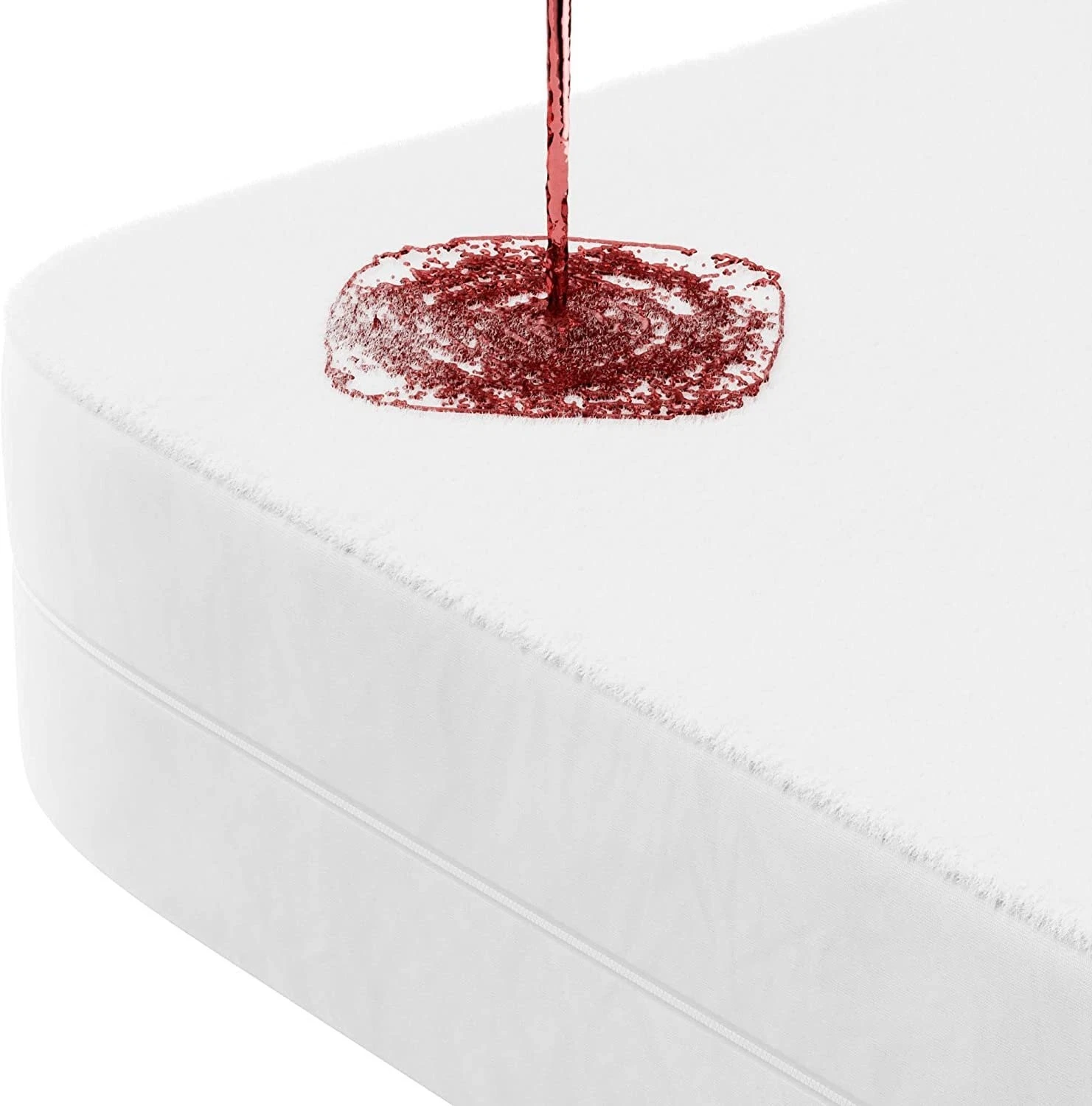 Cotton Mattress Encasement - Waterproof Zippered Closure - Bed Bugs Protector