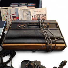 Atari 2600 & 7800 Pro System Lot w/ Game Center &mdash; Joystick, Paddles & 28 Games