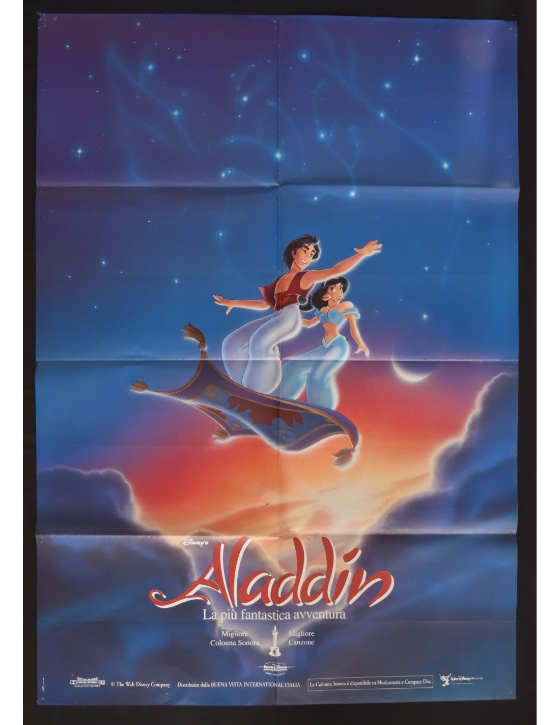 Manifiesto ALADDIN Walt Disney Oriente Animación Genio Lámpara A64